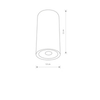 Oprawa sufitowa tuba EDESA LED S 3W biały IP54 śr 5 5cm Nowodvorski