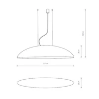 Lampa wisząca CANOE dł. 117cm 5xE27 | czarny/złoty 7926