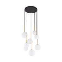 Lampa wisząca KARO VIII szer. 43cm 8xG9 | czarny 10934