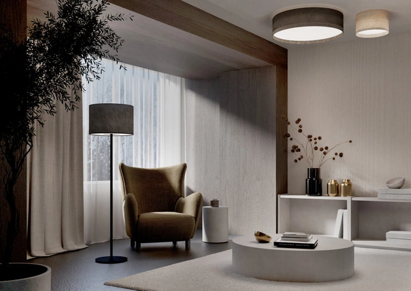 Lampa podłogowa LAGO E27 wys.163cm szer.46cm kabel200cm | Szary 11676