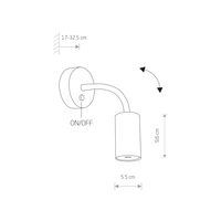 Kinkiet ruchomy giętki EYE FLEX BRASS mosiądz/czarny 9067