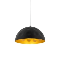 Lampa wisząca HEMISPHERE HIT S BLACK - GOLD śr. 33cm E27 | czarny/złoty 10702