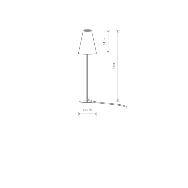 Lampa stołowa TRIFLE BLACK 44cm G9 | czarny/złoty 8077