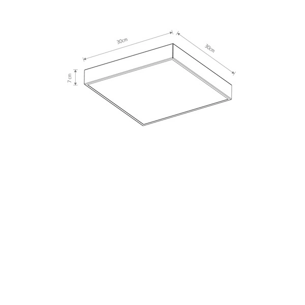 Plafon QUAD WHITE 30cm 4xGX53 | czarny 10471