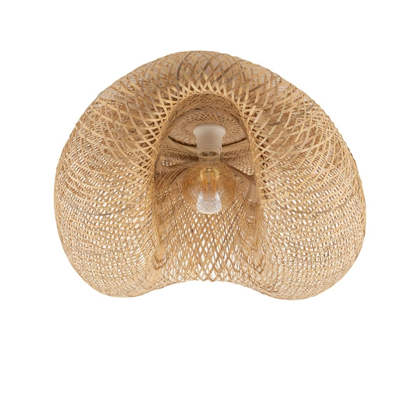 Plafon HAVANA L szer. 80cm E27 | naturalne drewno/biały 11172