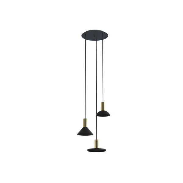 Lampa wisząca HERMANOS III wys. 130cm 3xGU10 | czarny 8030