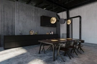 Lampa wisząca zwis nowoczesna WHEEL czarny śr. 30cm 9033