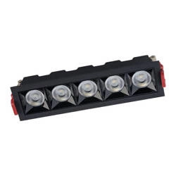 Oprawa sufitowa podtynkowa MIDI LED BLACK 20.7cm 20W ciepła 3000K | czarny 10062