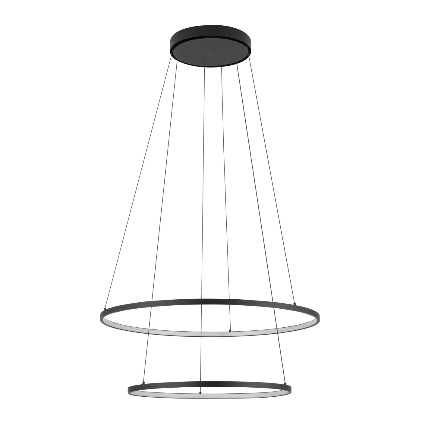 Czarna lampa ścienno sufitowa trzy obręcze Nowodvorski 10866 Circolo LED  33W 4000K