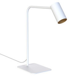 Lampa biurkowa MONO 40cm GU10 | biały/złoty