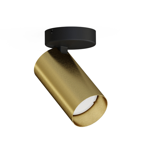 Reflektor sufitowy natynkowy MONO I SOLID BRASS wys. 10,5cm GU10 | mosiężny