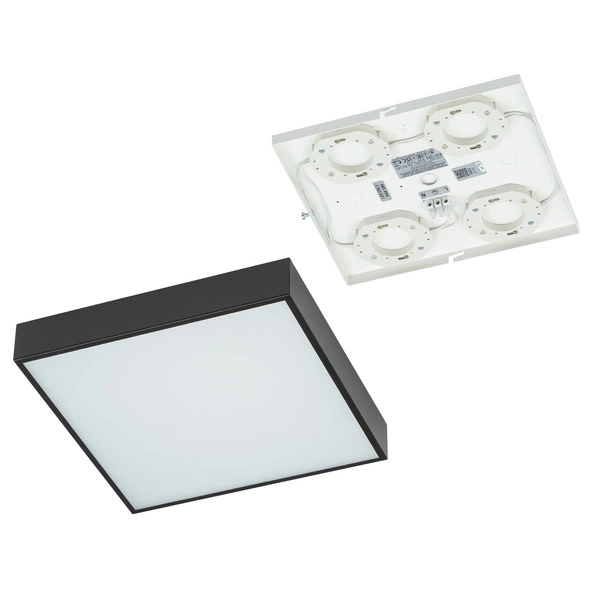 Plafon QUAD WHITE 30cm 4xGX53 | czarny 10471
