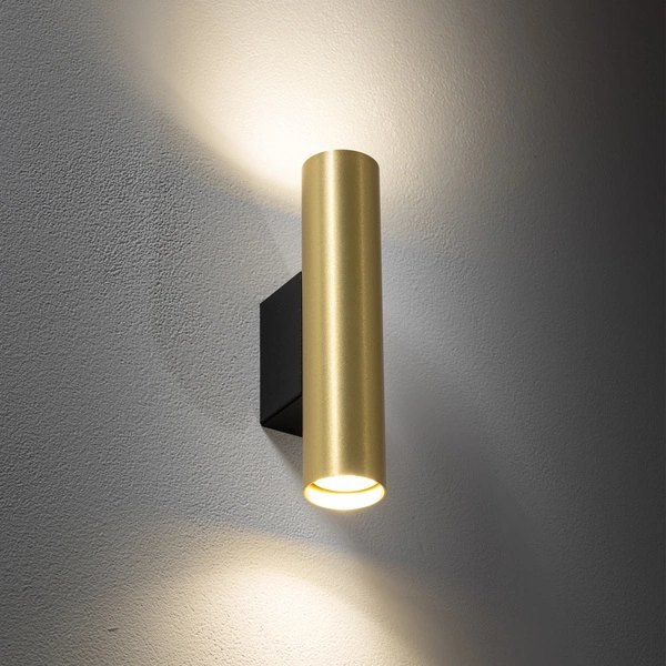 Kinkiet FOURTY WALL 18cm miniGU10 | mosiężny/czarny 10754