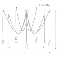 Lampa pająk SPIDER BLACK VII x7 6785 6785