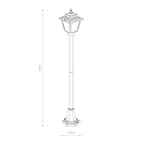 Lampa stojąca ANA 100cm E27 IP44 | czarny 10501
