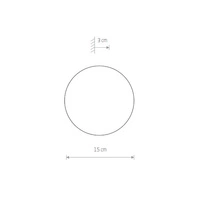 Lampa ścienna kinkiet RING LED S śr. 15cm 7W 3000K | czekoladowy 10315