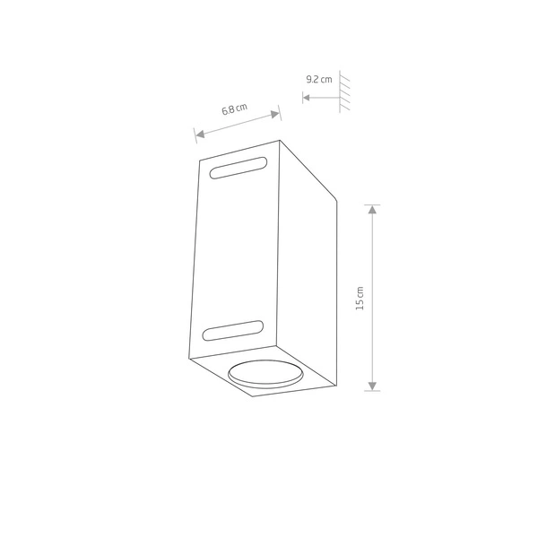 Kinkiet zewnętrzny na elewację ASSOS II czarny 9124