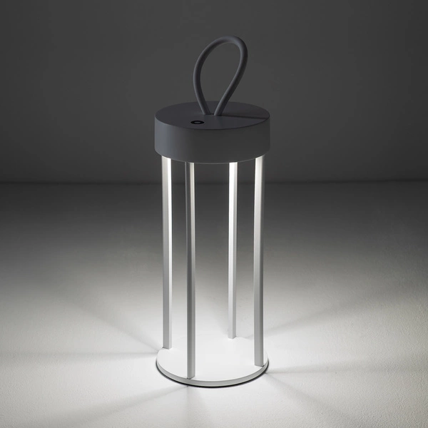 Lampa przenośna NALA LED 4W 2700K 170lm wys.30cm szer.12cm IP54 ściemniacz włącznik | Biały 11537