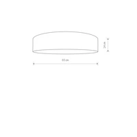 Plafon lampa sufitowa CROCO grafitowy śr. 65cm 8956