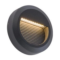 Lampa ścienna SIDEWALK ROUND LED IP54 | czarny 8147