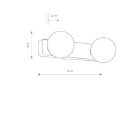 Kinkiet łazienkowy BRAZOS II 28cm 6950