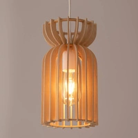 Lampa wisząca KYMI  B szer. 16 cm 10571 drewno | Biała