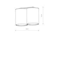 Punktowa lampa sufitowa EYE TONE II dł. 18cm 2xGU10 | biały/złoty 7665