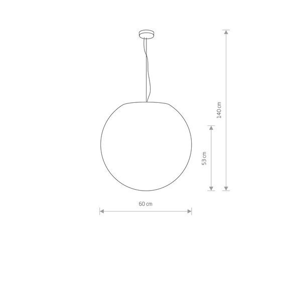 Wisząca kula na taras CUMULUS L 60cm 9607