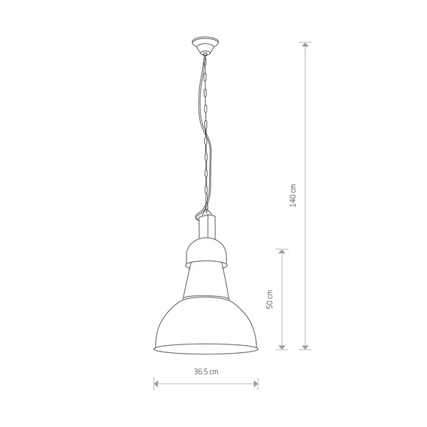 Lampa wisząca Retro Loft HIGH-BAY black 5067 | Czarny 5067