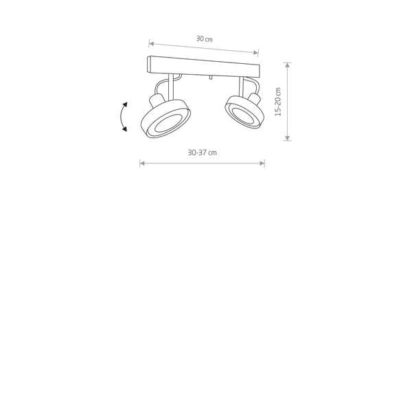 Listwa CROSS white II 30cm 9602 9602