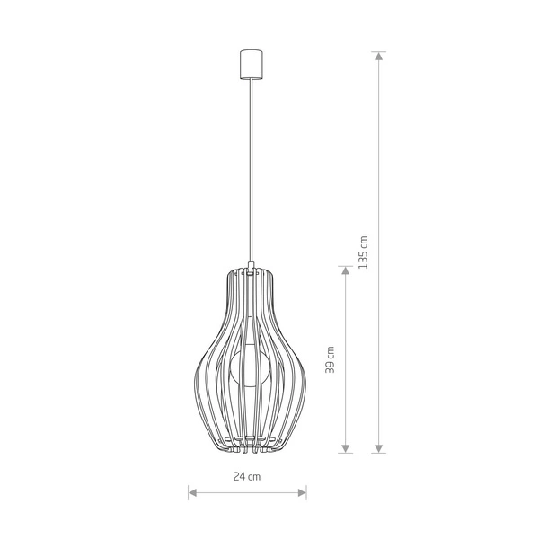 Lampa wisząca IKA I zwis A 95cm 4171