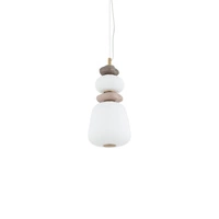 Lampa wisząca CERAMIC VERTICAL LED 12W 3000K 950lm wys.152cm szer.17cm | Szary-Brąz 11702