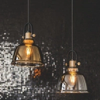 Duży industrialny kinkiet szklany AMALFI GOLD I śr 16cm 9155