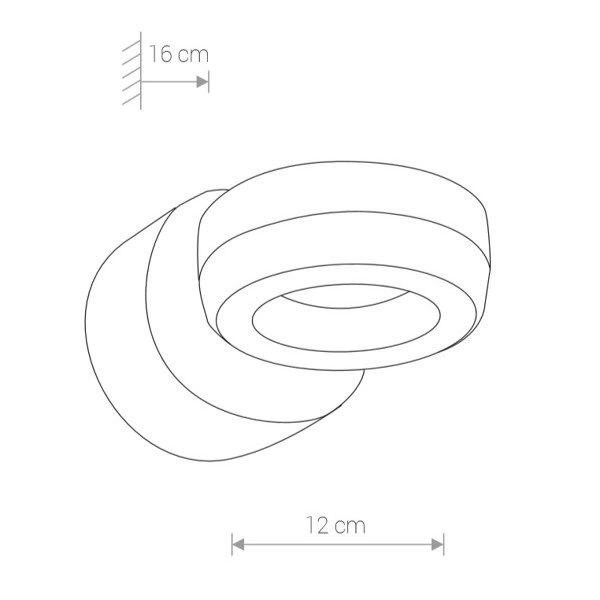 Kinkiet zewnętrzny pierścień DONUT LED 6W IP54 czarny 9116