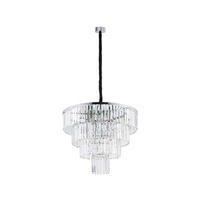 Żyrandol wiszący CRISTAL SILVER szer. 71cm 12xE14 | srebrny 7615