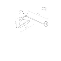 Kinkiet na ramieniu TECHNO I 9145