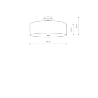 Lampa sufitowa VIVIANE GRAY 50cm 6532