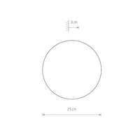 Lampa ścienna kinkiet RING LED M śr. 25cm 10W 3000K | satyna złoty 10350