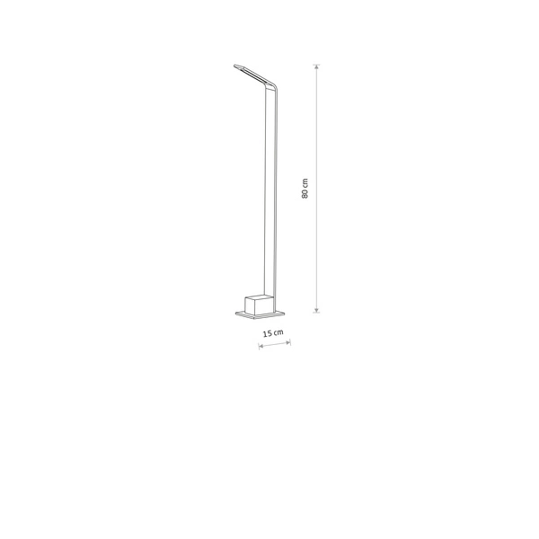 Zewnętrzna Lampa stojąca SLIM LED 7W 3000K 450lm wys.80cm szer.15cm IP54 | Czarny 11540