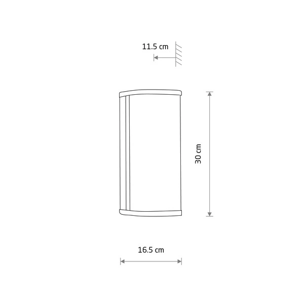 Kinkiet PALMAS LED CHROME wys. 30cm 15W barwa neutralna 4000K IP44 | chrom/biały 10729