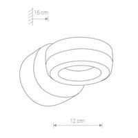 Kinkiet zewnętrzny pierścień DONUT LED 6W IP54 czarny 9116