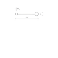 Kinkiet wewnętrzny do biura ORBIT I GX53 8W LED szer. 52cm | czarny 7805