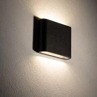 Lampa ścienna SEMI LED S wys.9cm dług.11cm 2x3W 3000K 300lm IP54 | Czarny