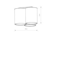 Punktowa lampa sufitowa EYE TONE III dł. 18cm 3xGU10 | czarny/złoty 8092