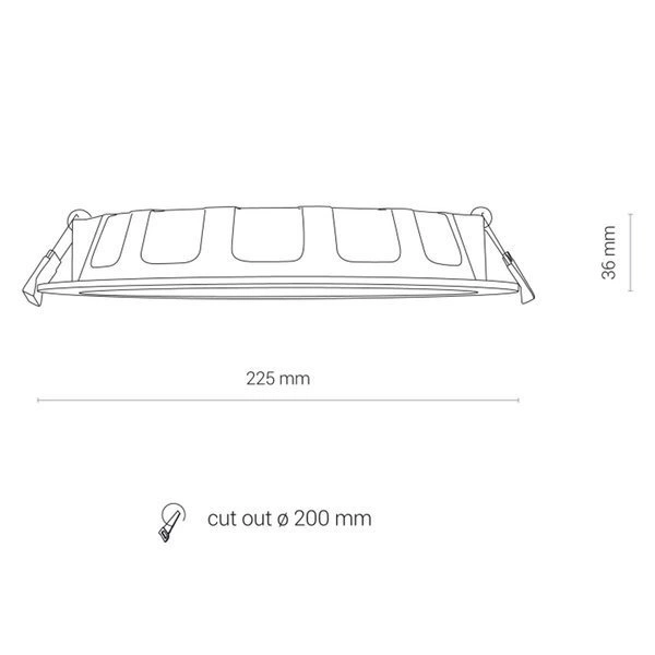 8774 Oprawa oświetl."CL KOS LED 24W, 4000K, IP44" 8774