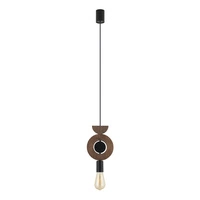 Lampa wisząca DROPS WOOD D 216,5cm E27 | ciemne drewno\czarny 11176