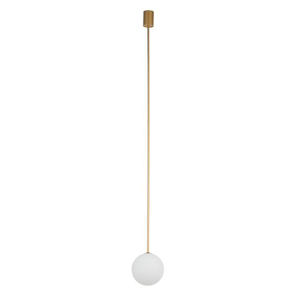 Lampa wisząca KIER L SATIN GOLD 140cm G9 | złoty satynowy