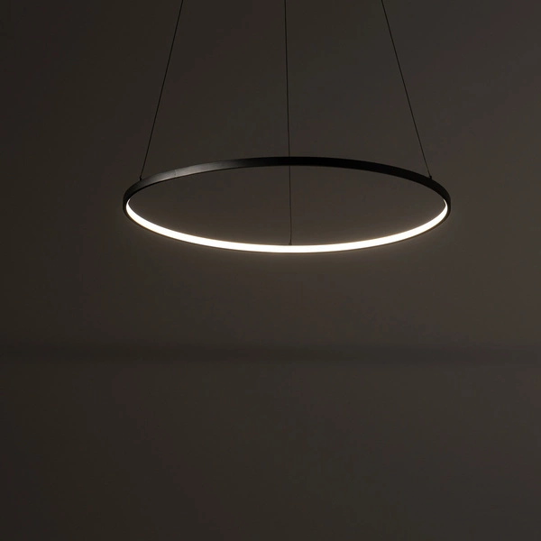 Lampa wisząca CIRCOLO LED szer. 60cm 21W barwa ciepła 3000K | czarny 10812