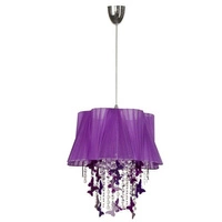 Fioletowa lampa kryształ FILTON I zwis 5136