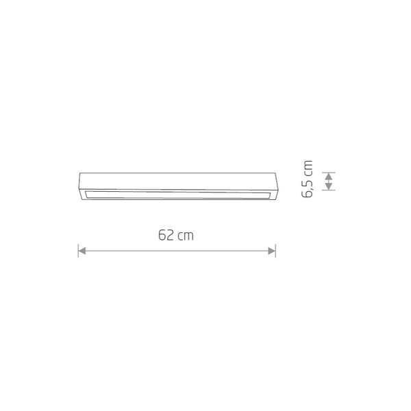 STARY MODEL STRAIGHT LED graphite ceiling dł. 60cm | grafit 9626